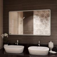 Зеркало Континент Demure luxe 1200x700 с подсветкой, подогревом и часами