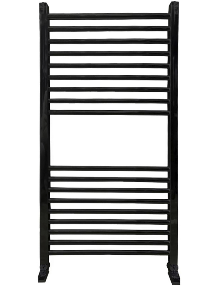 Полотенцесушитель водяной Ника MODERN ЛМ-2 1000x500 RAL9005 черный матовый с вентилями (комплект люкс)