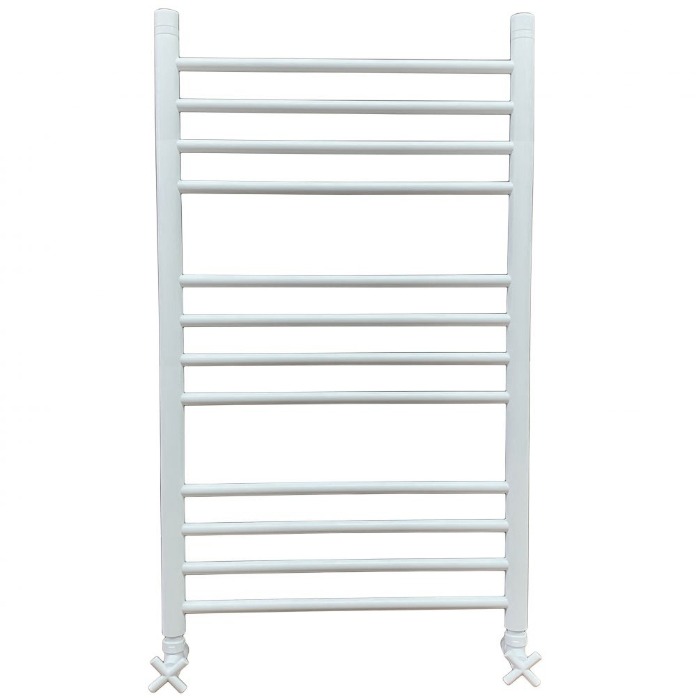 Полотенцесушитель водяной Ника CLASSIC ЛП Г2 1000x500 RAL9016 белый матовый с вентилями (комплект люкс)