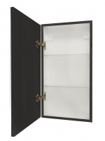 Зеркало-шкаф Континент Mirror Box black Led 350х650 левый