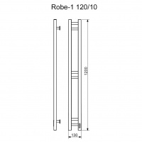 Полотенцесушитель электрический кабельный Ника Robe-1 120/10 хром правый тэн