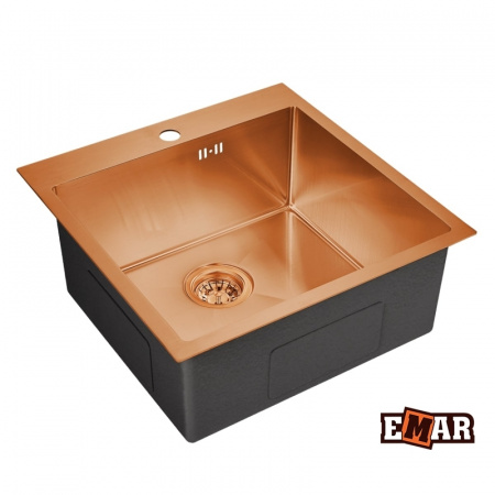 Кухонная мойка нержавеющей стали EMAR EMB-116 PVD Nano Coppery