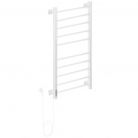 Полотенцесушитель Электрич.кабельный Ника STEP-3 100/50 RAL9016 белый матовый левый тэн