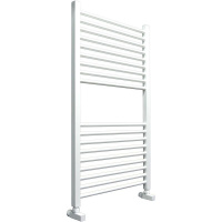 Полотенцесушитель водяной Ника MODERN ЛМ-2 1000x500 RAL9016 белый матовый с вентилями (комплект люкс)