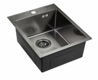 Кухонная мойка из нержавеющей стали EMAR EMB-128A PVD Nano Dark
