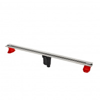Желоб BERGES водосток SUPER Slim 1200, хром глянец, S-сифон D50/105 H50 вертикальный