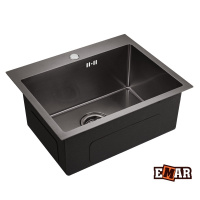 Кухонная мойка из нержавеющей стали EMAR EMB-115 PVD Nano Dark