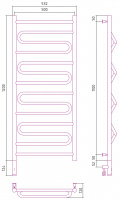Электрический полотенцесушитель Сунержа Элегия 3.0 1200х500 МЭМ левый / Матовый белый