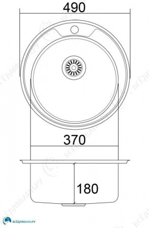 Кухонная мойка EMAR 490 electrolize врезная
