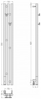Полотенцесушитель электрический Сунержа Терция 3.0 1200х106 Левый мэм / Без покрытия