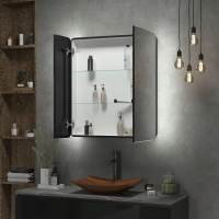 Зеркало-шкаф Континент Eltoro black LED 760х850