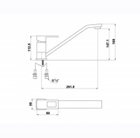 Смеситель для кухни Timo Sahara 2203F chrome