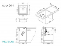 Кухонная мойка Alveus ATROX 20 GRANITAL
