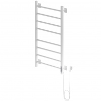 Полотенцесушитель Электрич.кабельный Ника STEP-3 80/40 RAL9016 белый матовый правый тэн