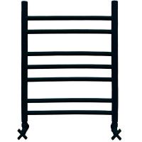 Полотенцесушитель водяной Ника CLASSIC ЛП Г2 600x500 RAL9005 черный матовый с вентилями (комплект люкс)