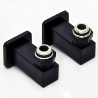 Комплект уголков квадрат с нак. гай. ГРОТА 1/2" х 3/4" (нерж.краш.) RAL9005 черные матовые