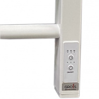 Полотенцесушитель Электрич. с/т GROIS Nex GR-111 500/600 П6 RAL9016 белый матовый диммер справа(-)