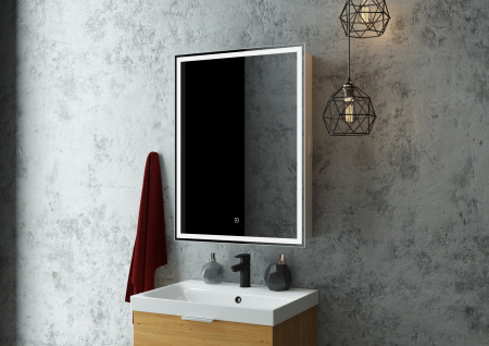 Зеркало-шкаф "Allure LED" 550х800 левый с розеткой