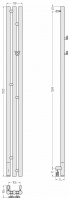 Полотенцесушитель электрический Сунержа Терция 3.0 1500х106 Левый мэм / Матовый черный