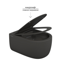 EGO XL, матовый антрацит, микролифт, быстросъёмное