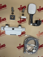 Смеситель для ванны с душем Timo Helmi 4024/00-16Y хром-белый