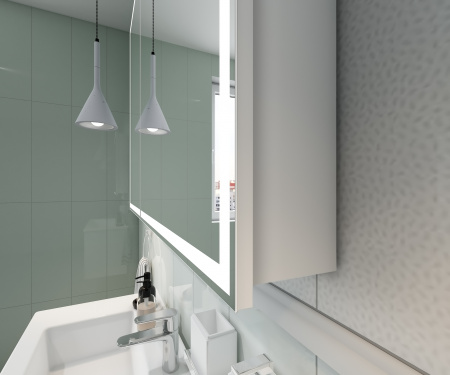 Зеркало-шкаф Континент Allure Led 800х800 с датчиком движения, розеткой